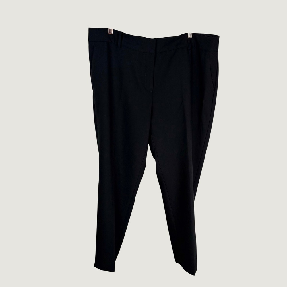 Talbots Hampshire Ankle Pant Black 18W Career Trousers Tailored Minimalist 29"